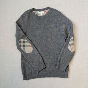 Burberry Gray Cashmere Crewneck Sweater